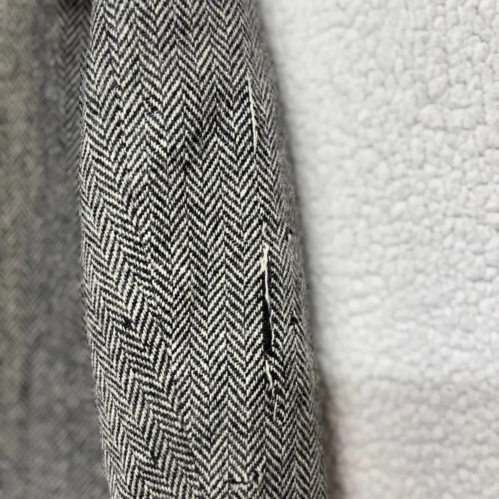 Vintage Polo Ralph Lauren Blazer 2XL Mens Gray Lambswool Alpaca Herringbone NWT